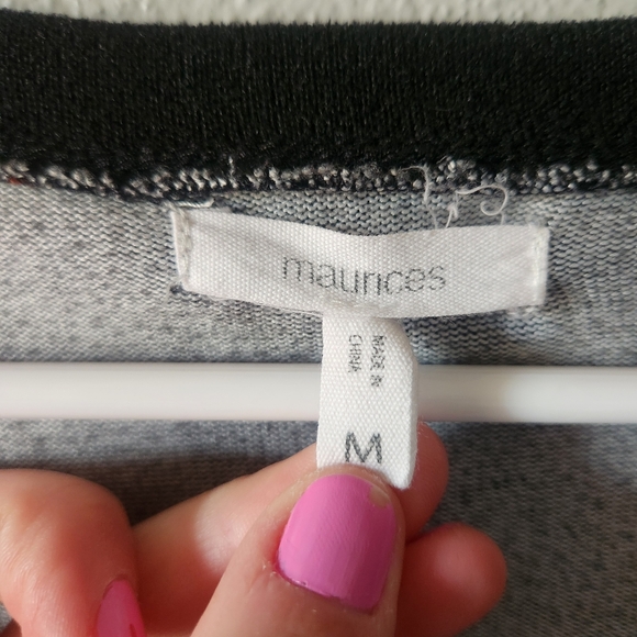 Maurices Black Floral Long Sleeve Top - Picture 3 of 8